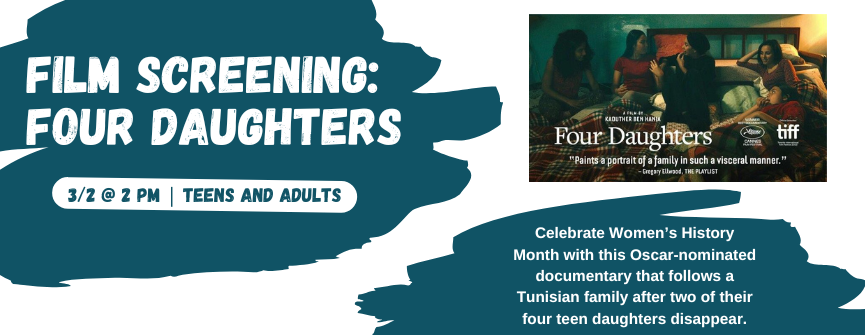 March 3 at 2pm screening Four Daughters