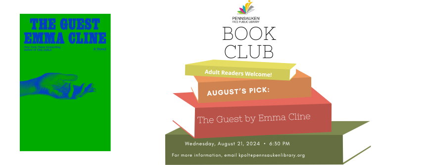 Book Club book is The Guest by Emma Cline