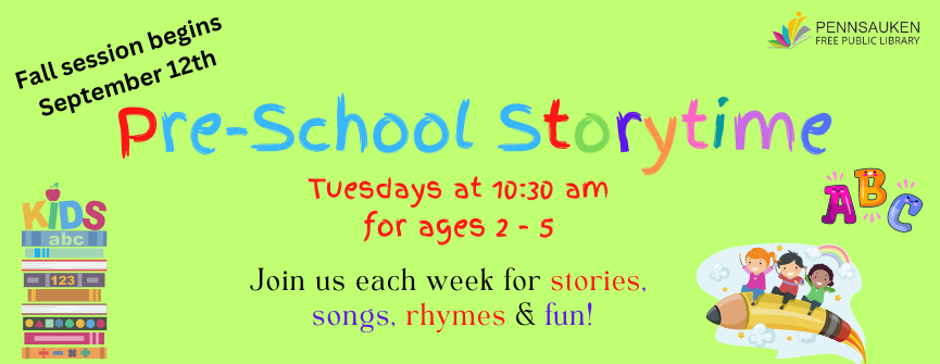 Tuesday at 10:30 am for ages between 2 and 5