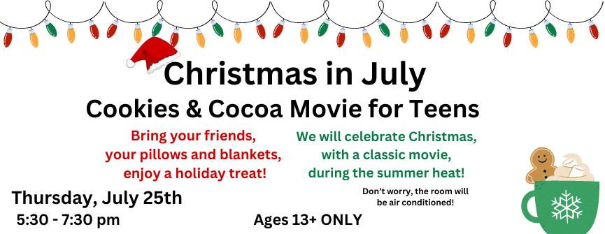 Bring your friends,  your pillows and blankets,   enjoy a holiday treat!