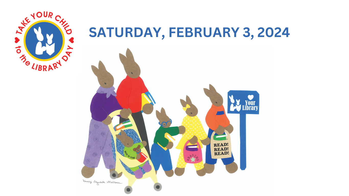 Illustration of a family of bunnies walking